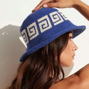 Faithfull The Brand Womens Accessories | Arue Crochet Hat Blue